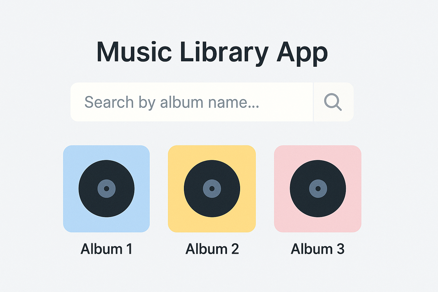 Music Library App App - React Native mobile application